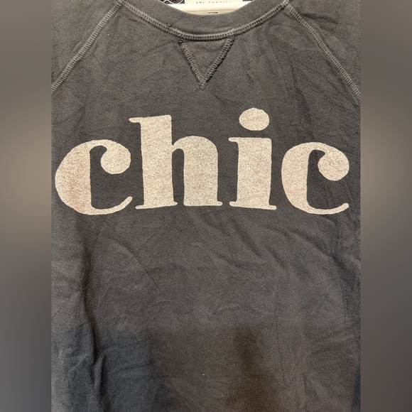 ANTHROPOLOGIE x SOL ANGELES Chic Sweatshirt Women's Size Large Dark Gray - Picture 3 of 6
